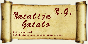 Natalija Gatalo vizit kartica